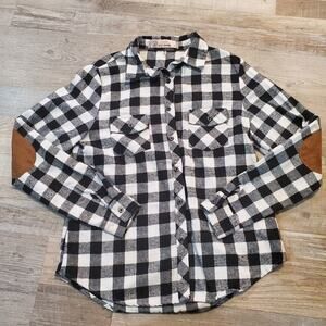 E2 clothing medium button down plaid shirt